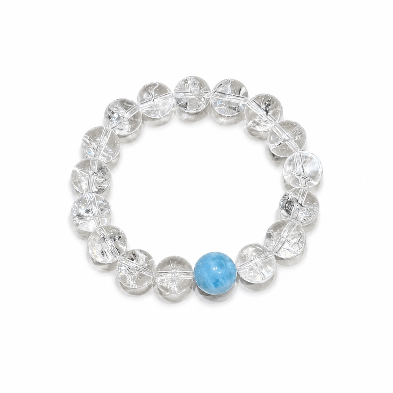 Mermaid's Tear Larimar & Clear Quartz Bracelet - ORMIRO