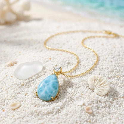 Mermaid's Tear Larimar Necklace - ORMIRO