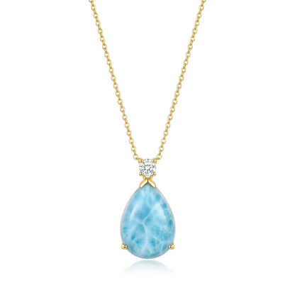 Mermaid's Tear Larimar Necklace - ORMIRO