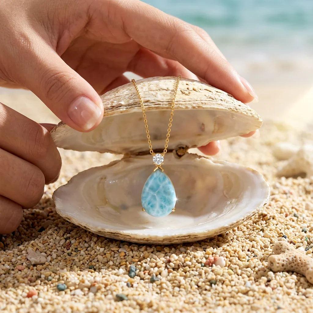 Mermaid's Tear Larimar Necklace - ORMIRO