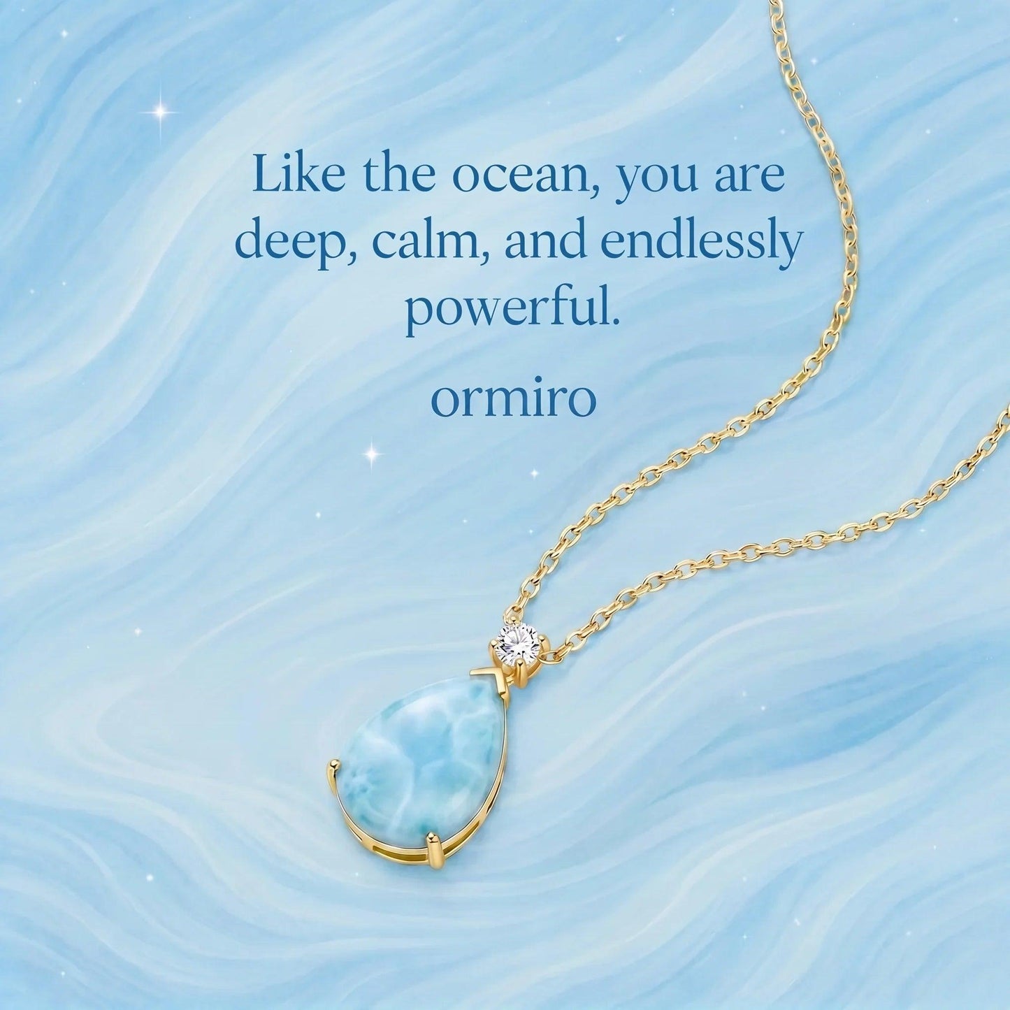 Mermaid's Tear Larimar Necklace - ORMIRO