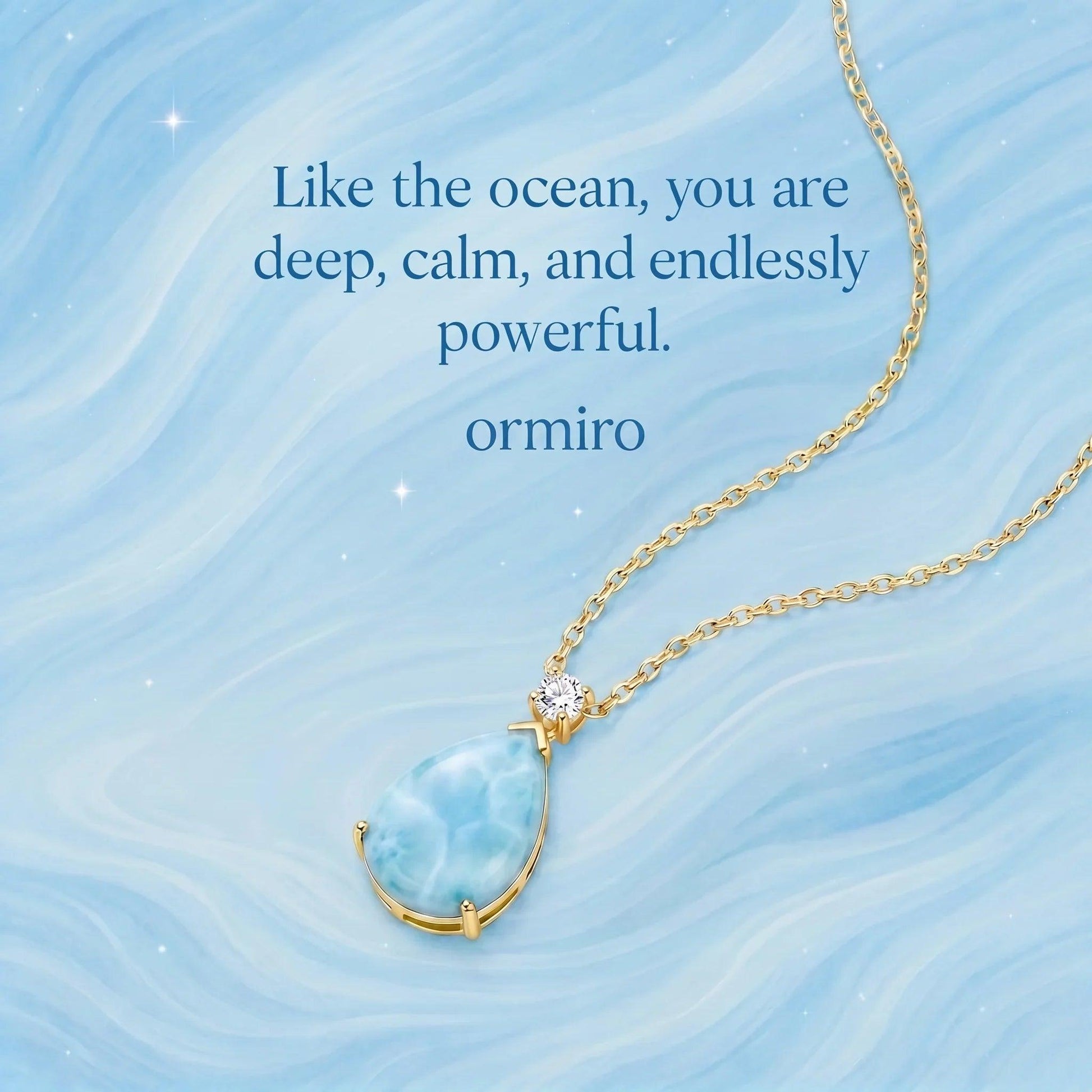 Mermaid's Tear Larimar Necklace - ORMIRO