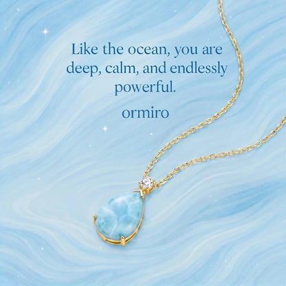 Mermaid's Tear Larimar Necklace - ORMIRO