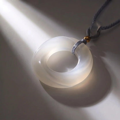 Mobius Forever Loop Agate Chalcedony Necklace - ORMIRO