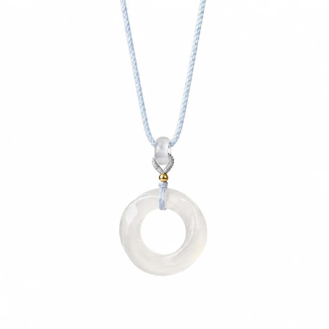 Mobius Forever Loop Agate Chalcedony Necklace - ORMIRO