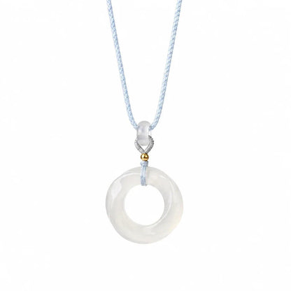 Mobius Forever Loop Agate Chalcedony Necklace - ORMIRO
