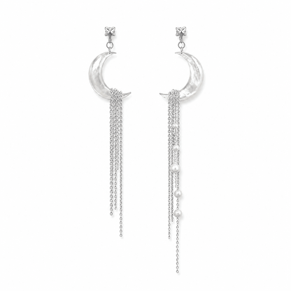 Moon Cascade Mother-of-Pearl Earrings - ORMIRO