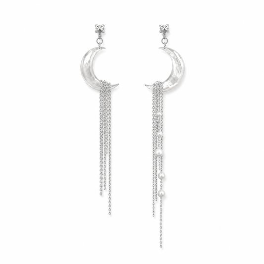 Moon Cascade Mother-of-Pearl Earrings - ORMIRO
