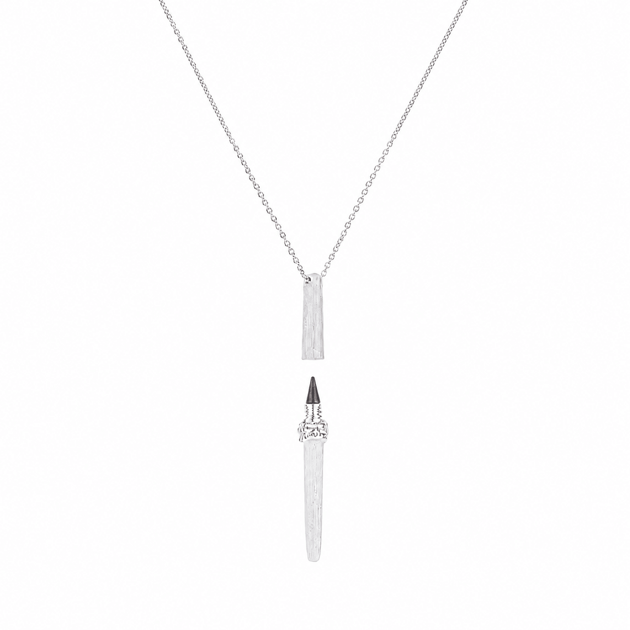 Muse Silver Pen Necklace - ORMIRO