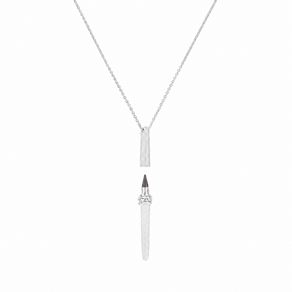 Muse Silver Pen Necklace - ORMIRO