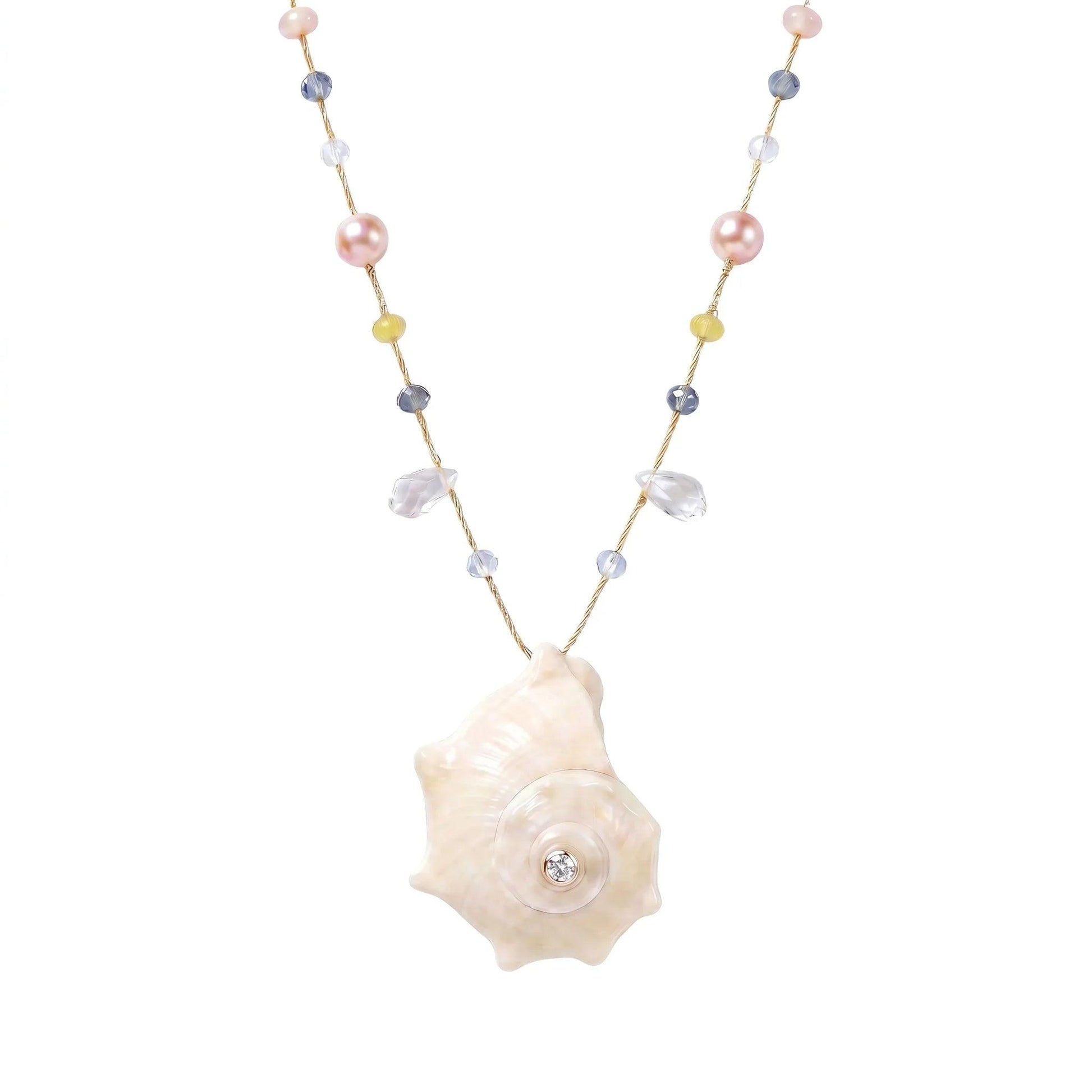 Ocean Song Shell & Pearl Necklace - ORMIRO