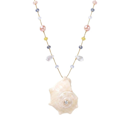 Ocean Song Shell & Pearl Necklace - ORMIRO