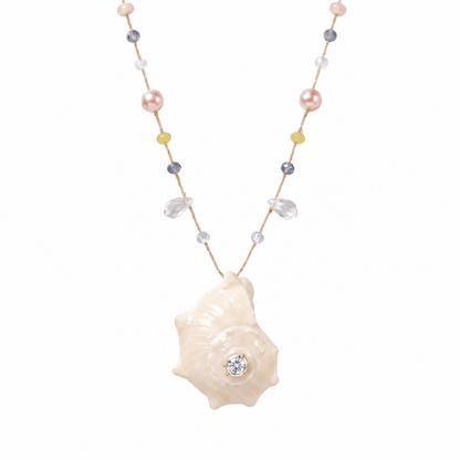 Ocean Song Shell & Pearl Necklace - ORMIRO