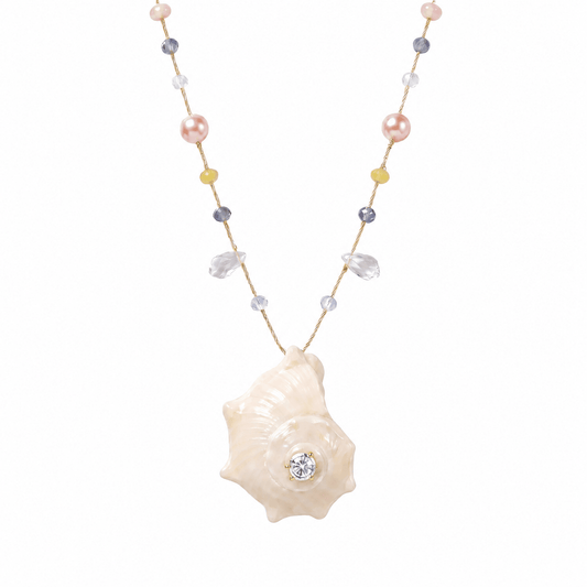 Ocean Song Shell & Pearl Necklace - ORMIRO
