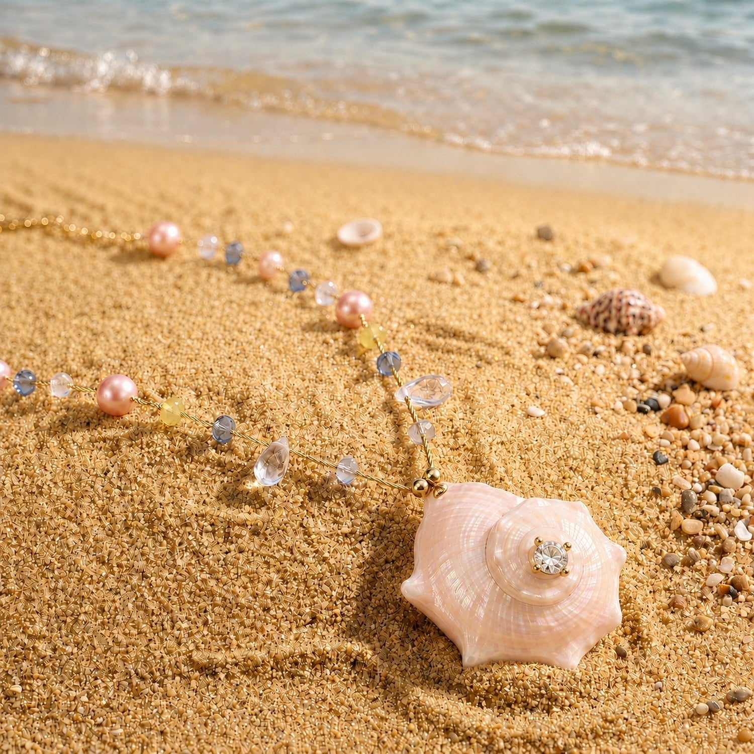 Ocean Song Shell & Pearl Necklace - ORMIRO