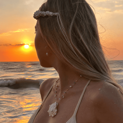 Ocean Song Shell & Pearl Necklace - ORMIRO