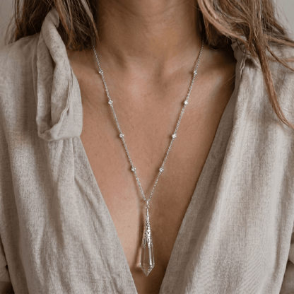 Oracle of Light Clear Quartz Crystal Pendulum Pendant - ORMIRO