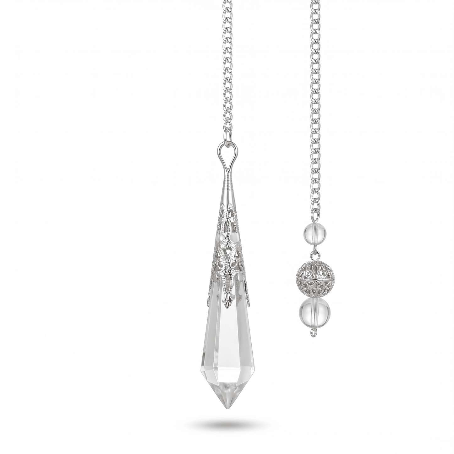 Oracle of Light Clear Quartz Crystal Pendulum Pendant - ORMIRO