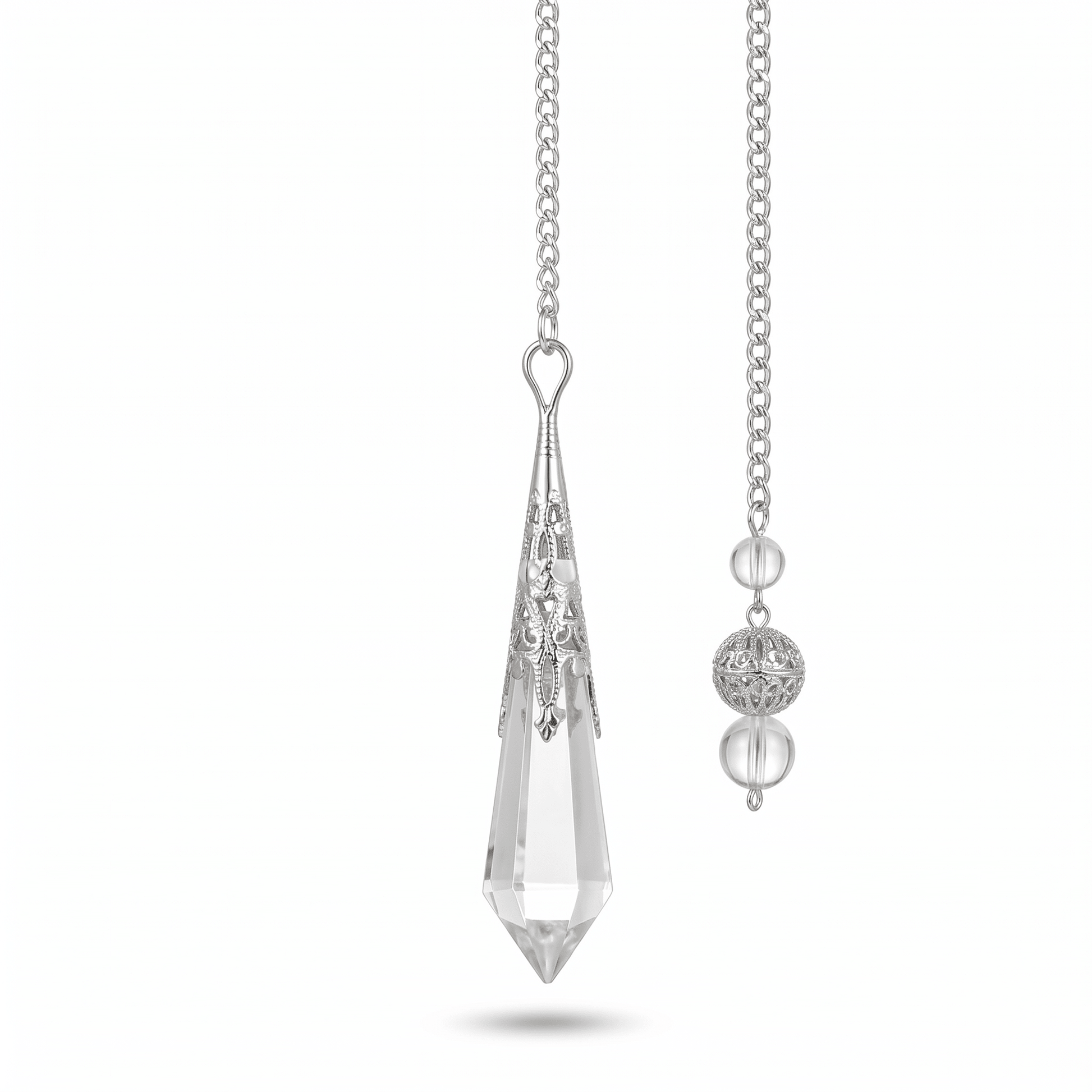 Oracle of Light Clear Quartz Crystal Pendulum Pendant - ORMIRO
