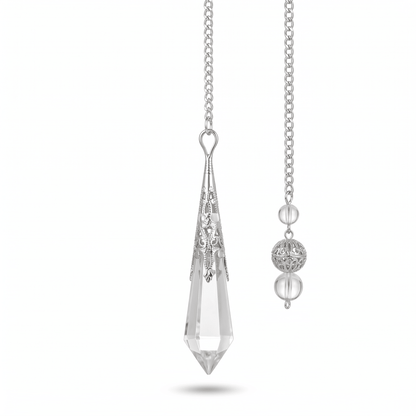 Oracle of Light Clear Quartz Crystal Pendulum Pendant - ORMIRO