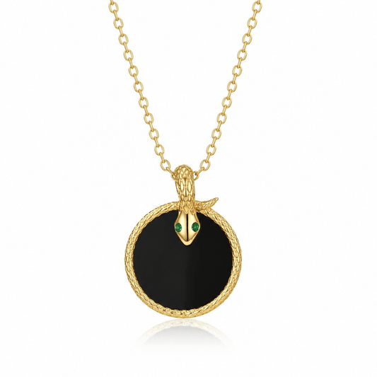 Ouroboros Serpent Onyx Necklace - ORMIRO