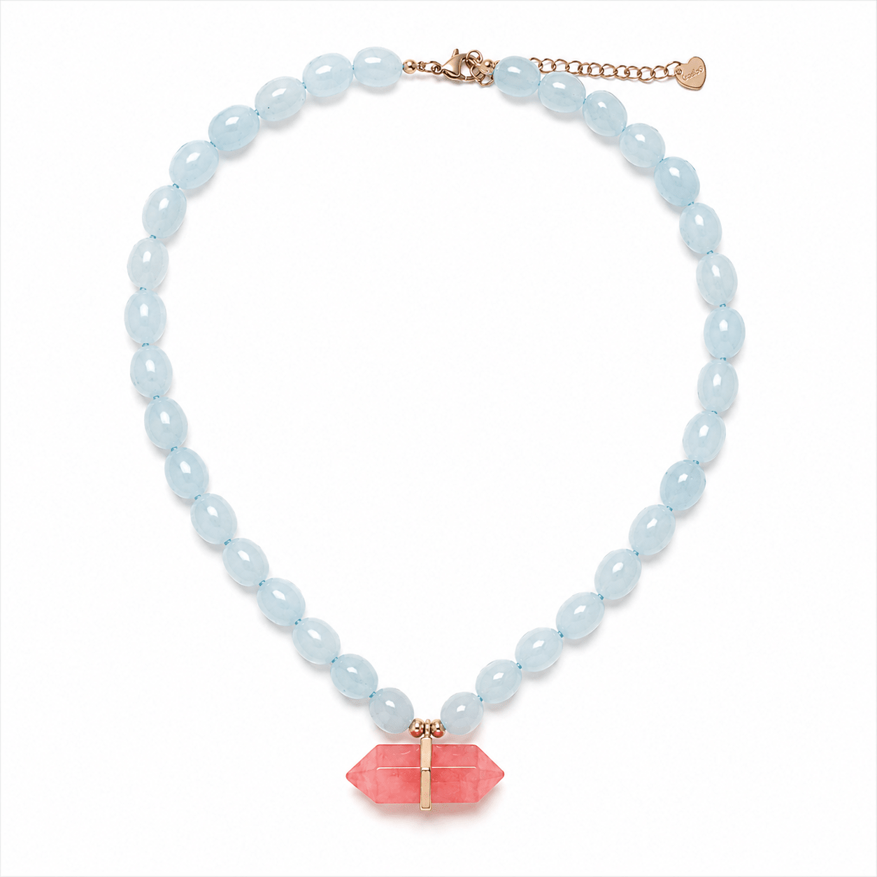 Pele Watermelon Quartz Beaded Necklace - ORMIRO