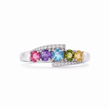 Pocket Rainbow Tourmaline Gemstone Ring - ORMIRO