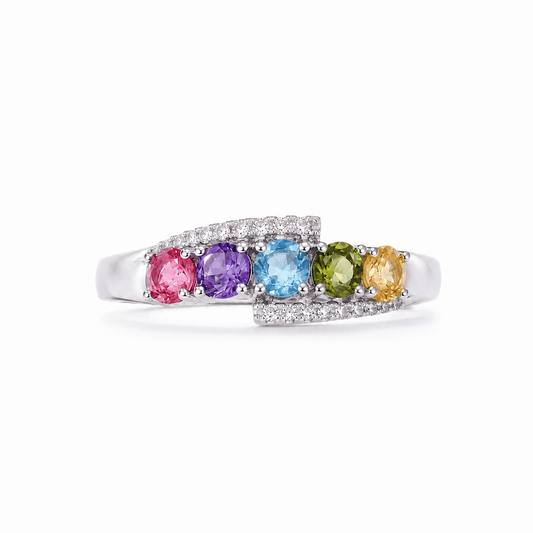 Pocket Rainbow Tourmaline Gemstone Ring - ORMIRO