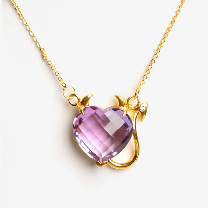 Rebel Heart Amethyst Necklace - ORMIRO