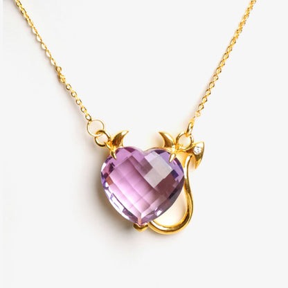 Rebel Heart Amethyst Necklace - ORMIRO