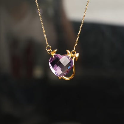 Rebel Heart Amethyst Necklace - ORMIRO