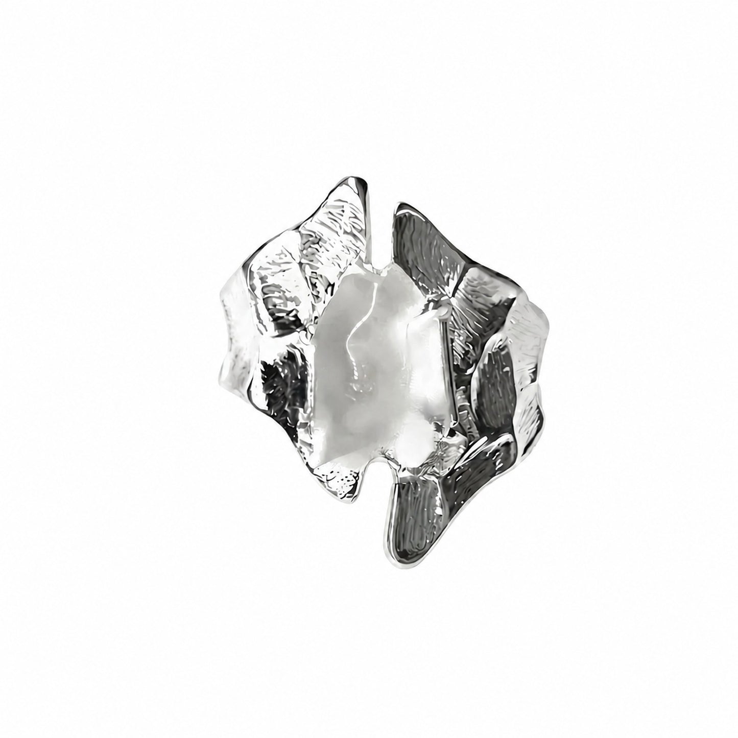 Glacier Clear Quartz Silver Ring