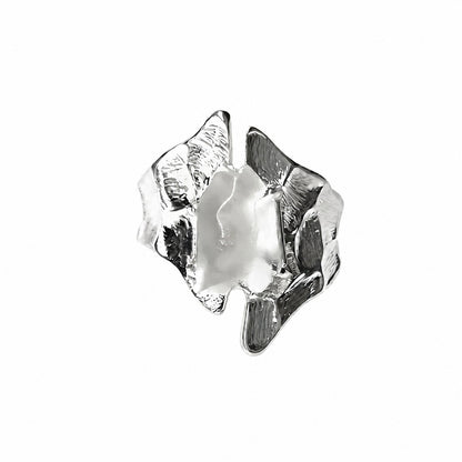 Glacier Clear Quartz Silver Ring
