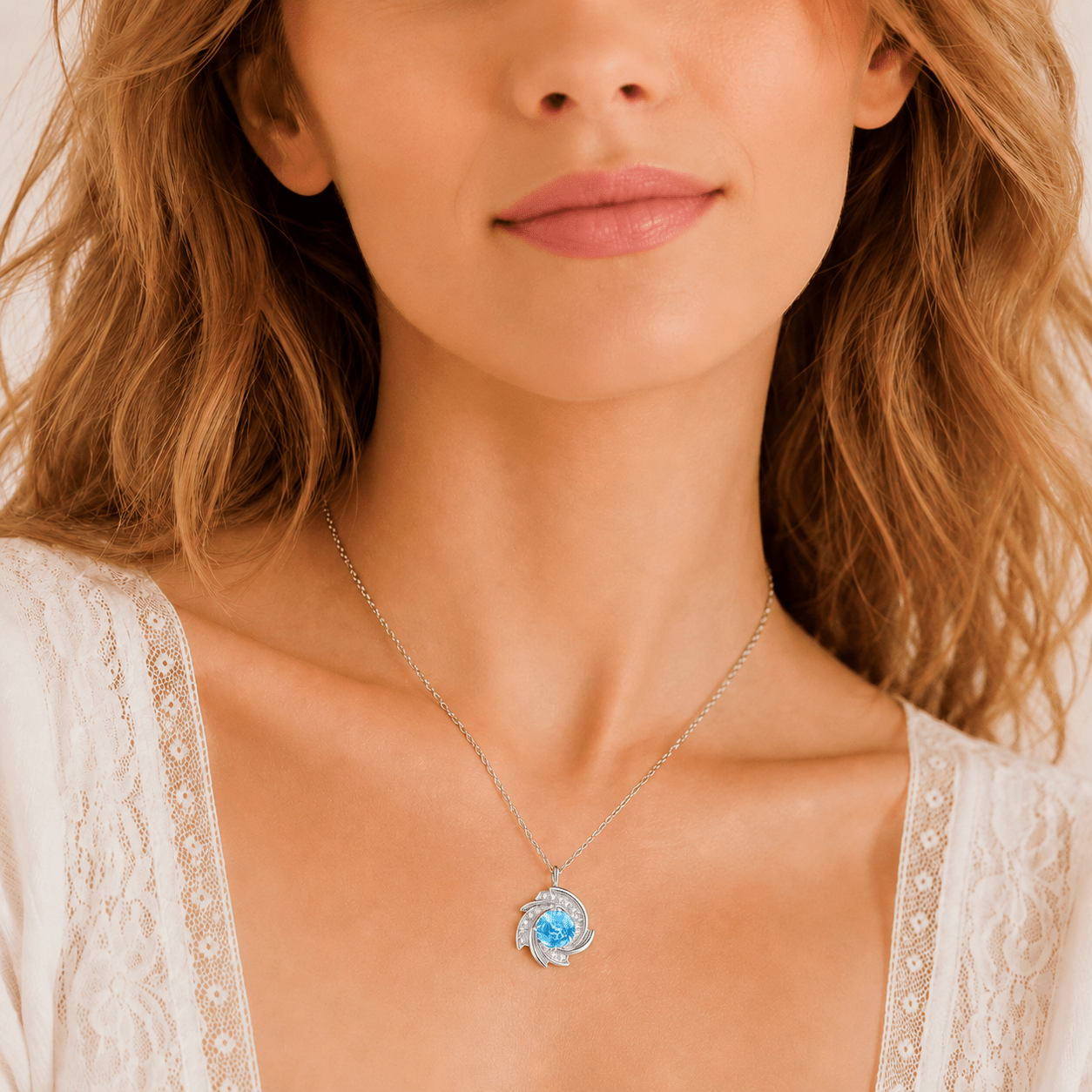 Sea Rose Sterling Silver Necklace - ORMIRO