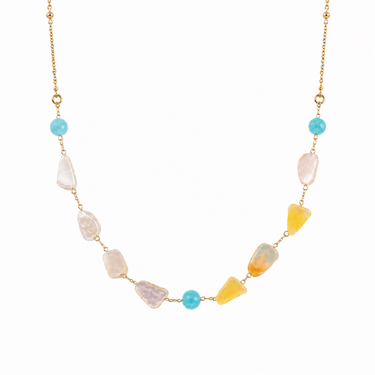 Seabreeze Shell & Amazonite Necklace - ORMIRO