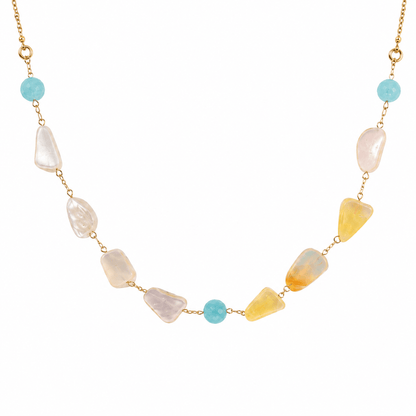 Seabreeze Shell & Amazonite Necklace - ORMIRO