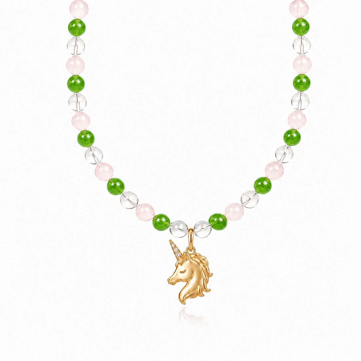 Secret Garden Rose Quartz & Crystal Beaded Necklace - ORMIRO