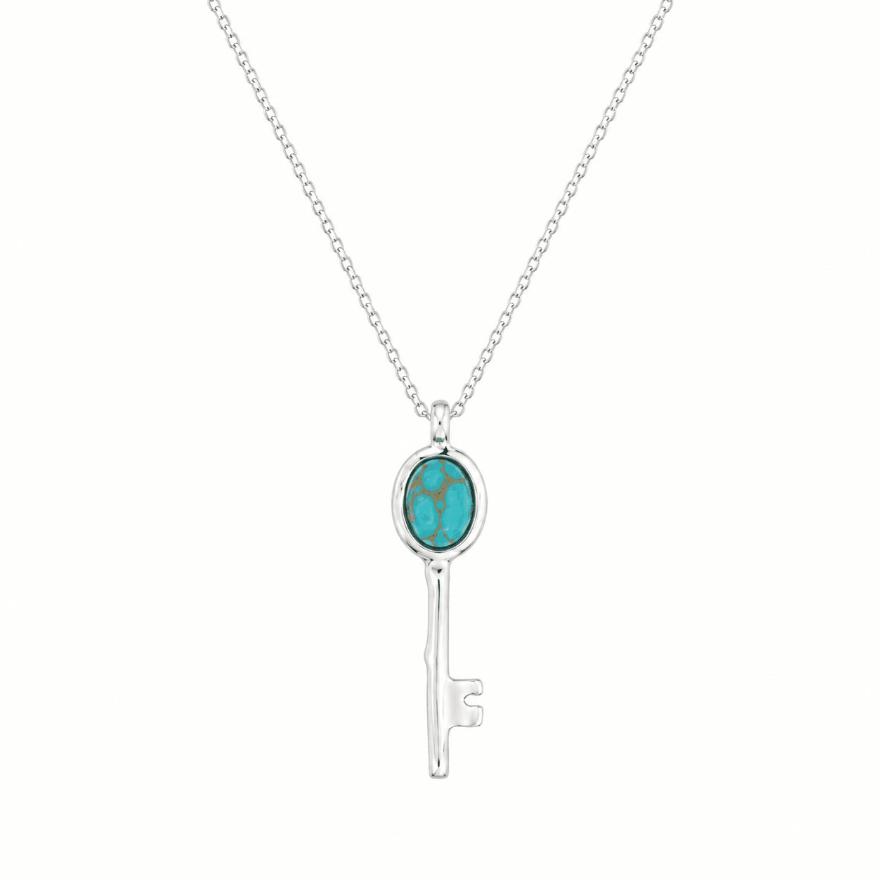 Shambhala Key Turquoise Necklace - ORMIRO