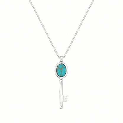 Shambhala Key Turquoise Necklace - ORMIRO