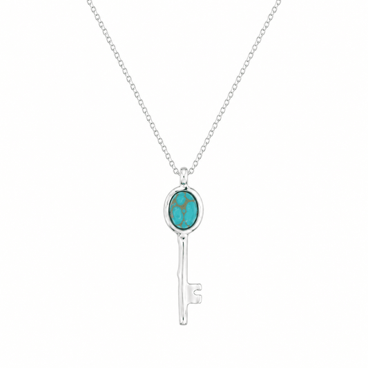 Shambhala Key Turquoise Necklace - ORMIRO