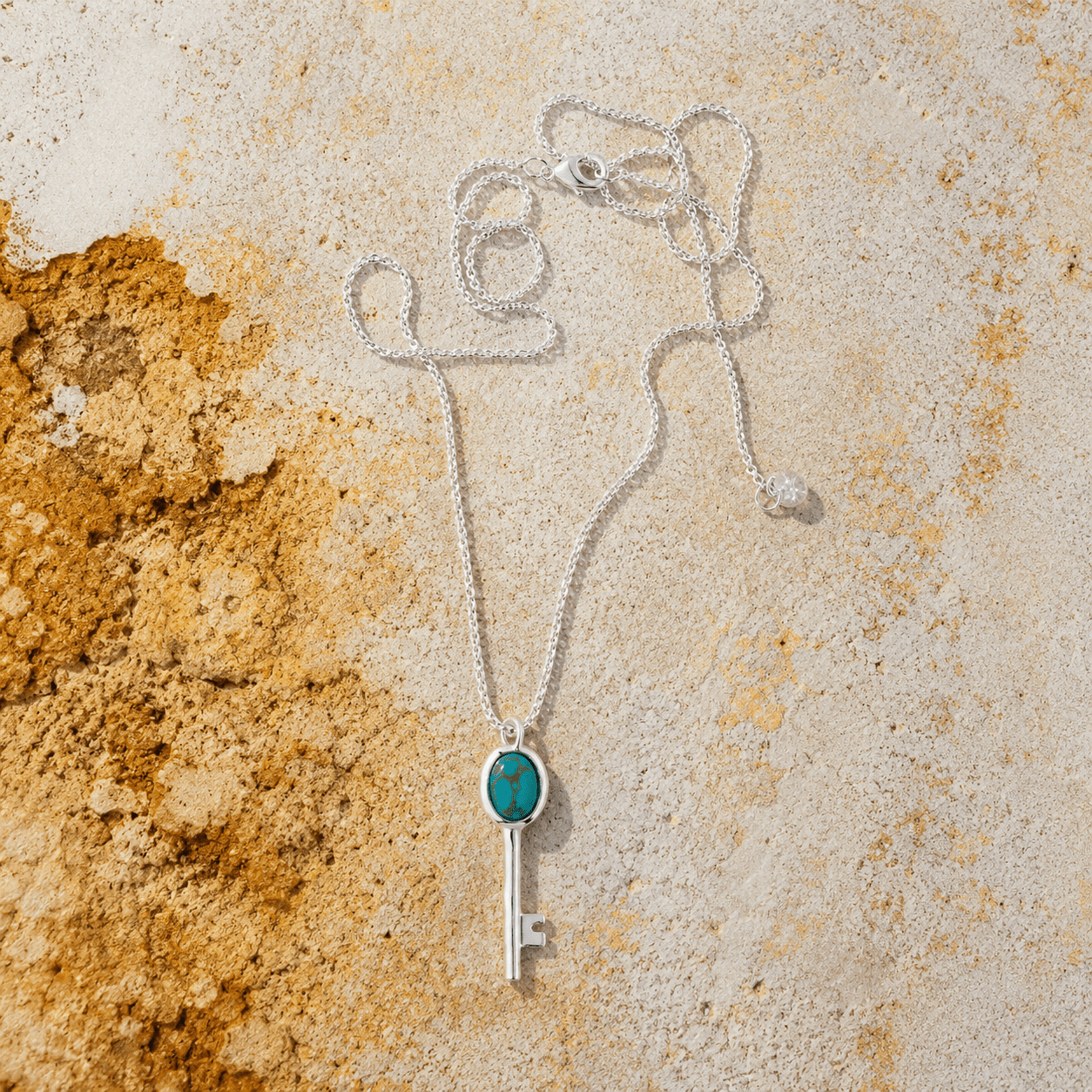 Shambhala Key Turquoise Necklace - ORMIRO
