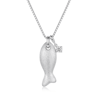 Silver Koi Fish Pendant Necklace - ORMIRO