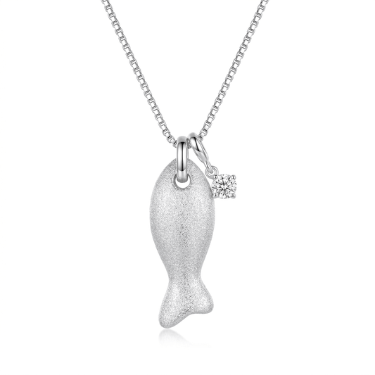 Silver Koi Fish Pendant Necklace - ORMIRO