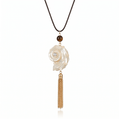Siren Shell & Tassel Necklace - ORMIRO