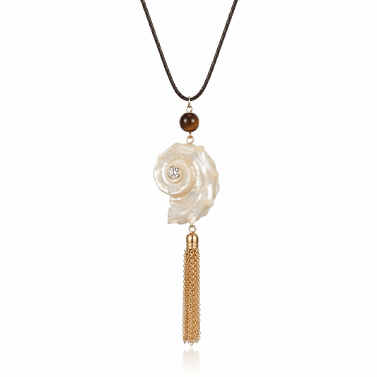 Siren Shell & Tassel Necklace - ORMIRO