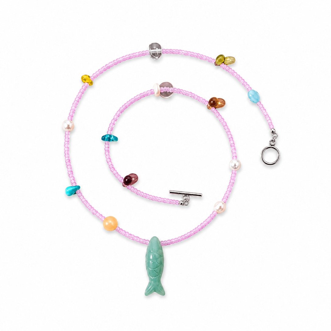 Summertime Aventurine Fish Necklace - ORMIRO