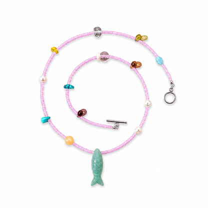 Summertime Aventurine Fish Necklace - ORMIRO