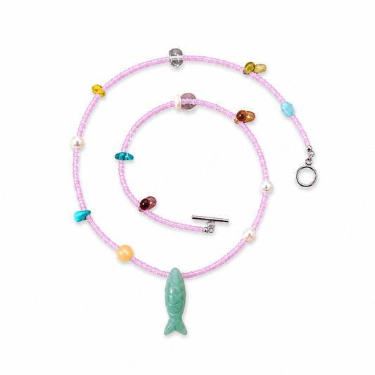 Summertime Aventurine Fish Necklace - ORMIRO