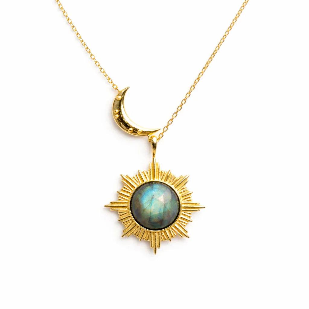 Sun and Moon Labradorite Necklace - ORMIRO