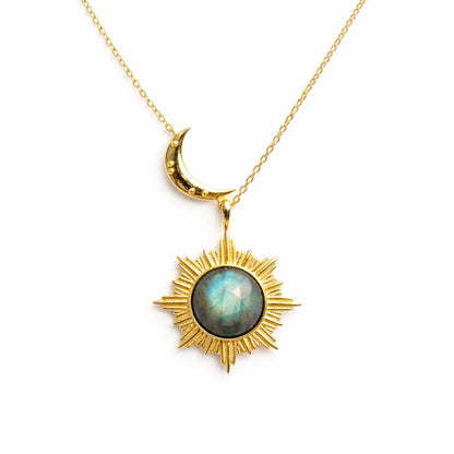 Sun and Moon Labradorite Necklace - ORMIRO
